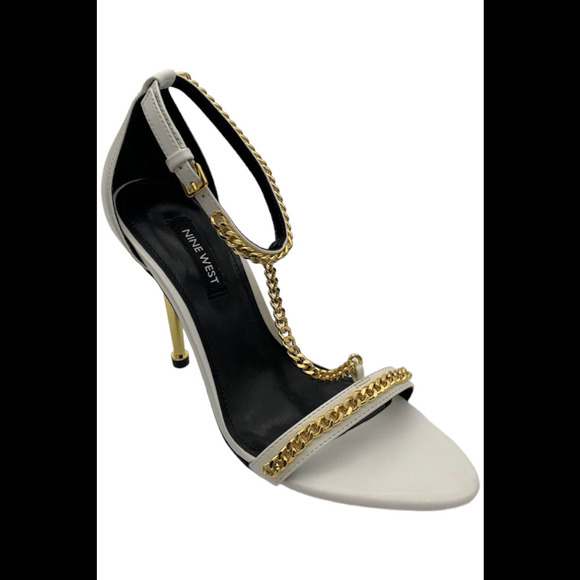 Nine West Shoes - Nine West Women's Ropes Ankle Strap Stiletto Dress Sandals White - Medium